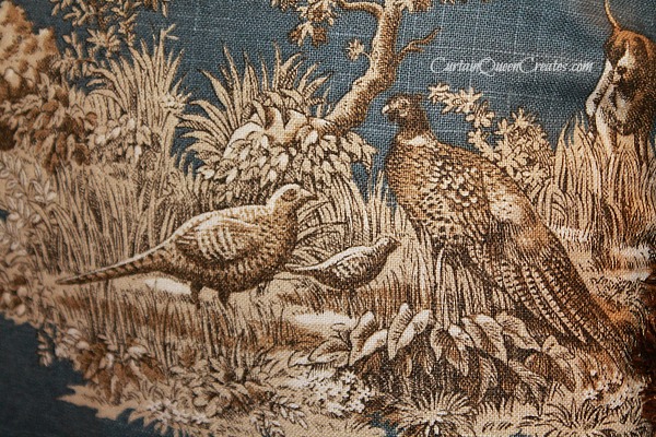 Toile Pheasant Fabric